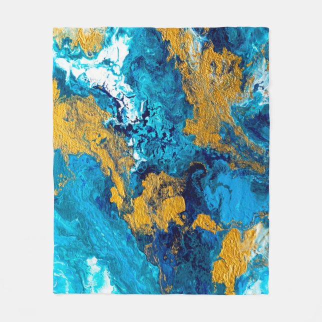 Fantasy Colours: Artistic Abstract Background. Fleece Blanket (Front)
