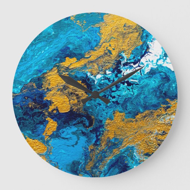 Fantasy Colours: Artistic Abstract Background. Large Clock (Front)