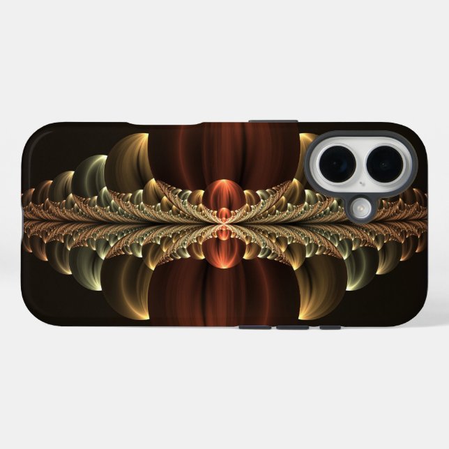 Fantasy Construction Shiny Abstract Fractal Art Case-Mate iPhone Case (Back (Horizontal))