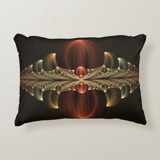 Fantasy Construction Shiny Abstract Fractal Art Decorative Cushion (Front)