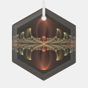 Fantasy Construction Shiny Abstract Fractal Art Glass Tree Decoration