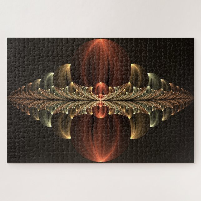 Fantasy Construction Shiny Abstract Fractal Art Jigsaw Puzzle (Horizontal)