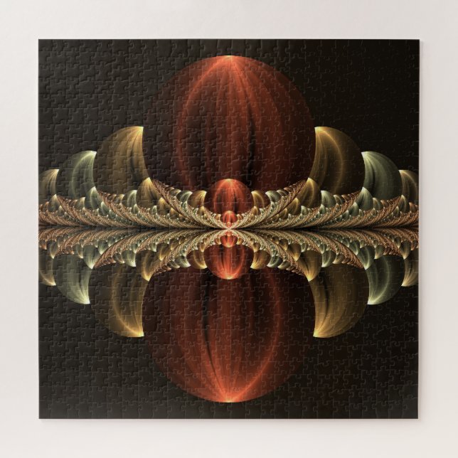 Fantasy Construction Shiny Abstract Fractal Art Jigsaw Puzzle (Horizontal)