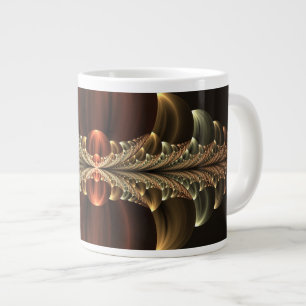 Fantasy Construction Shiny Abstract Fractal Art Large Coffee Mug