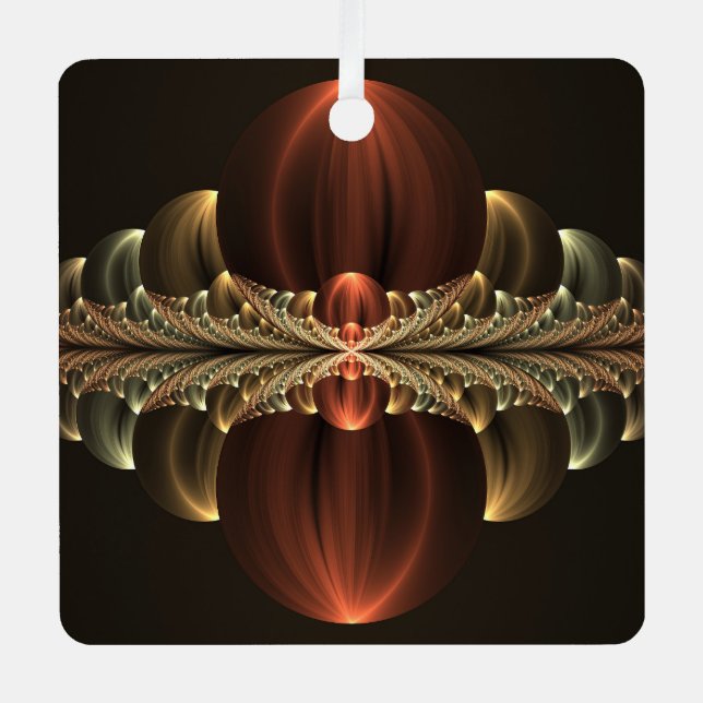 Fantasy Construction Shiny Abstract Fractal Art Metal Tree Decoration (Front)