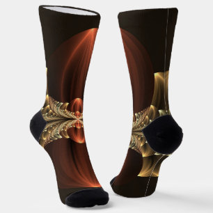 Fantasy Construction Shiny Abstract Fractal Art Socks