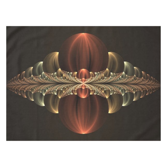 Fantasy Construction Shiny Abstract Fractal Art Tablecloth (Front (Horizontal))