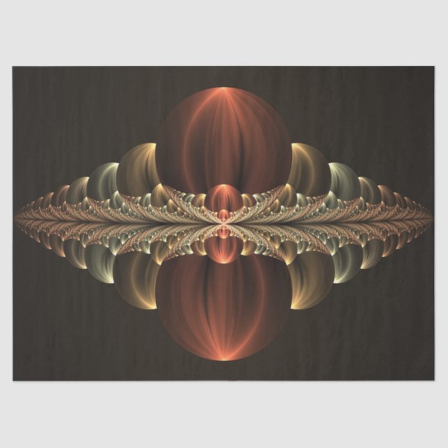 Fantasy Construction Shiny Abstract Fractal Art Tissue Paper (Front)