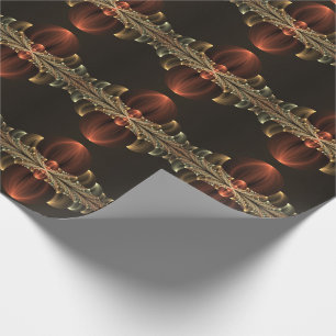 Fantasy Construction Shiny Abstract Fractal Art Wrapping Paper