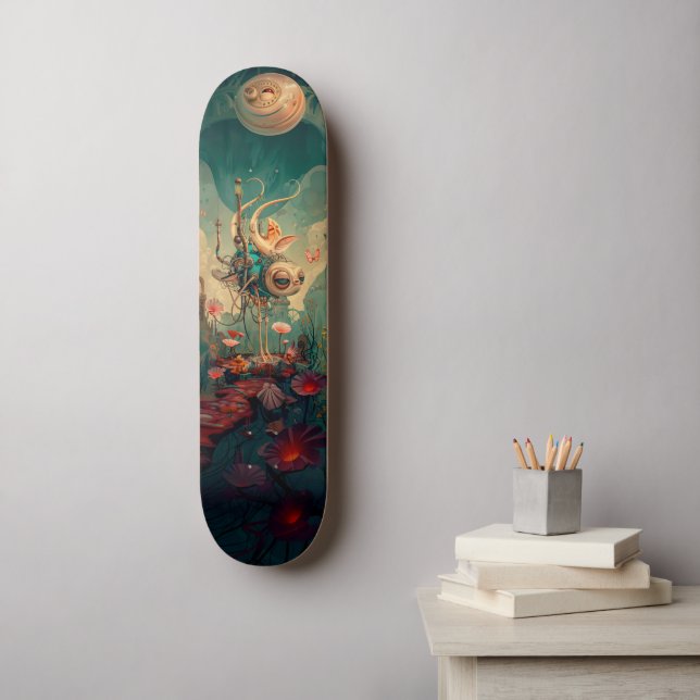 Fantasy cosmic robot art skateboard (Wall Art)