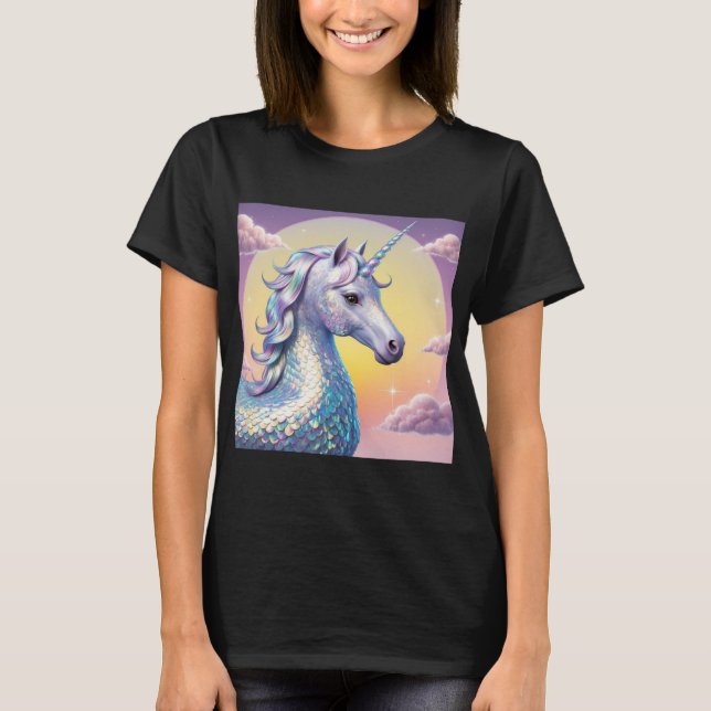 Fantasy Creature Design - Dragons & Unicorns Art T-Shirt (Front)