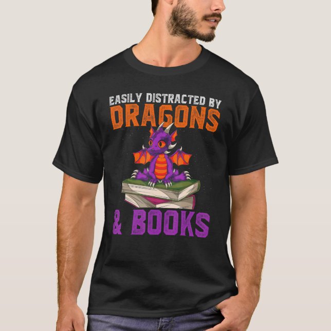 Fantasy Creature Librarian  Book Reading Book Drag T-Shirt (Front)