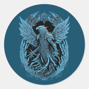 Fantasy Creature   Medieval Eagle Classic Round Sticker