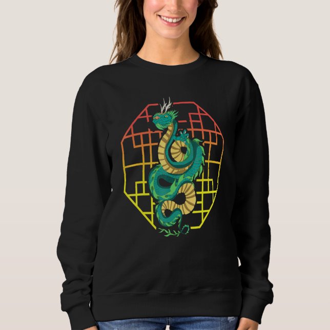 Fantasy Creature Mythical Animal Asia Culture Chin Sweatshirt (Front)