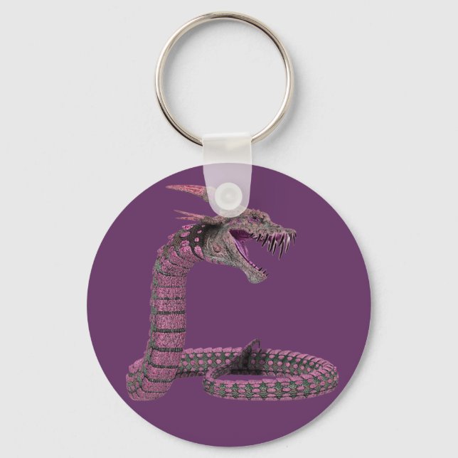 Fantasy Creature Pink Purple Key Ring (Front)