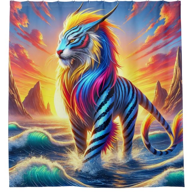 Fantasy Creature Shower Curtain (Front)