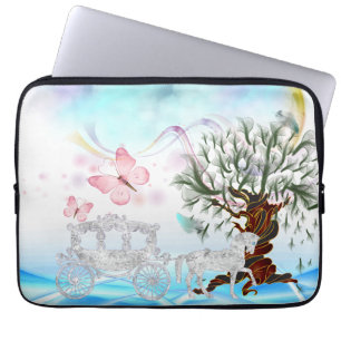 Fantasy Crystal Horse Carriage Laptop Sleeve