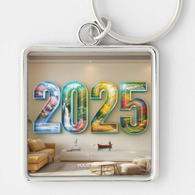 Fantasy Cute  2025 Four Numbers Key Ring (Front)
