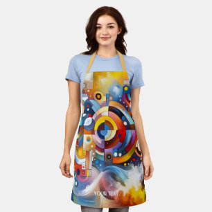 Fantasy Cute Abstract Colour Circles Apron
