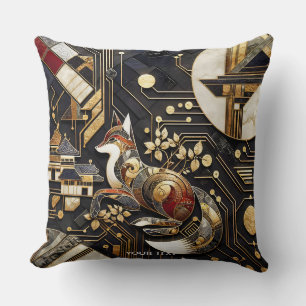 Fantasy Cute Abstract Fox Art Cushion
