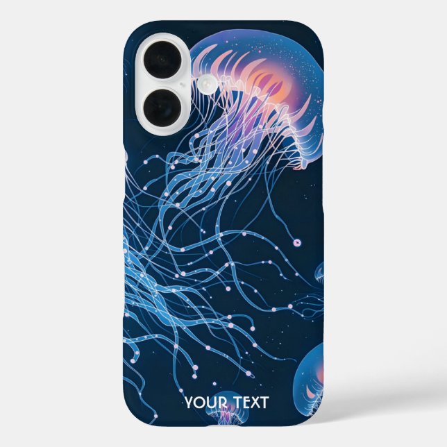 Fantasy Cute Abstract Jellyfish Underwater Case-Mate iPhone Case (Back)