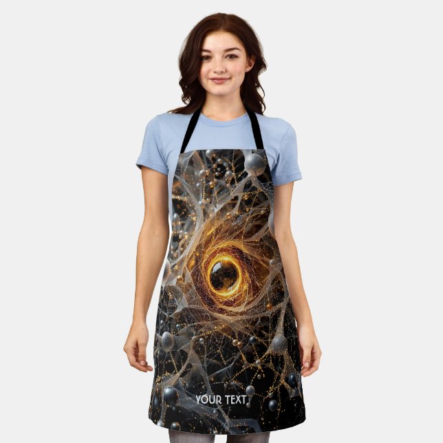 Fantasy Cute Abstract Space Scene Apron (Worn)