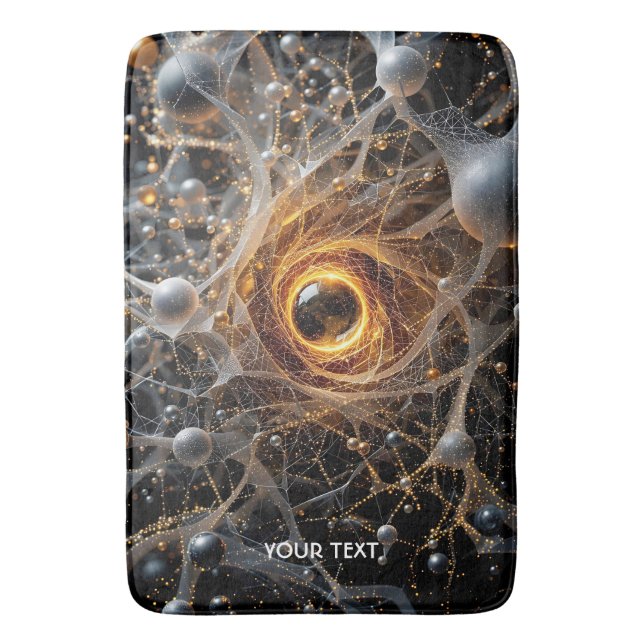 Fantasy Cute Abstract Space Scene Bath Mat (Front Vertical)