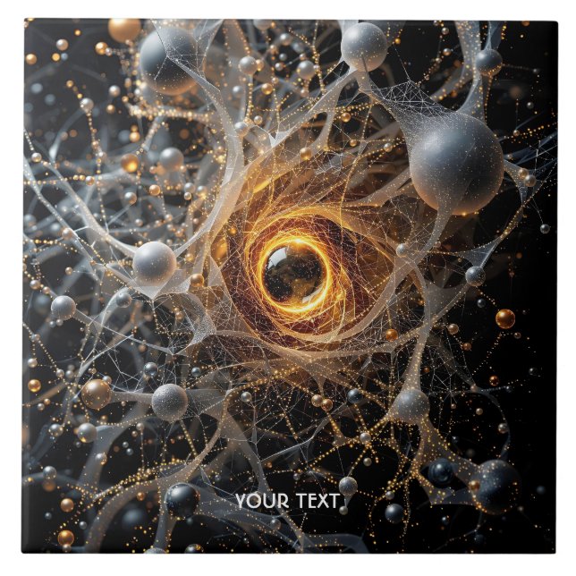 Fantasy Cute Abstract Space Scene Ceramic Tile (Front)