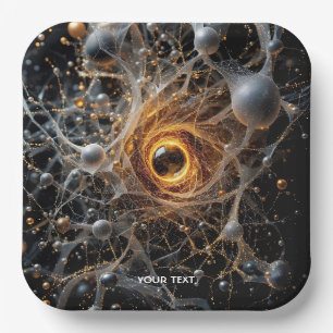 Fantasy Cute Abstract Space Scene Paper Plate