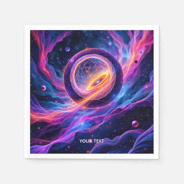 Fantasy Cute Abstract Space Stars Napkin (Front)