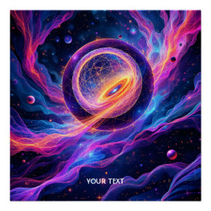 Fantasy Cute Abstract Space Stars Poster