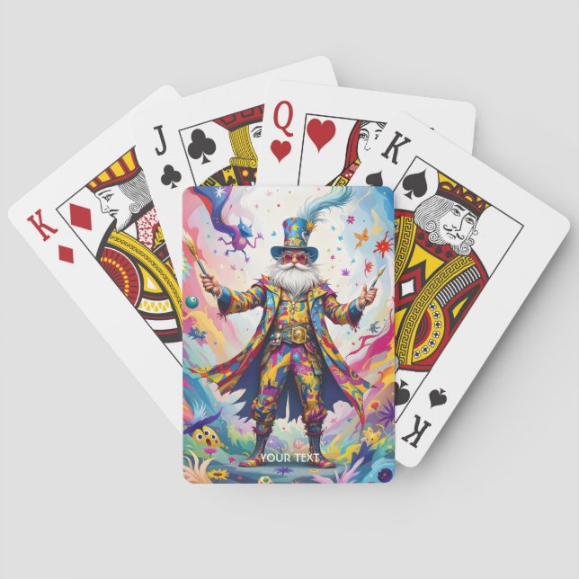 Fantasy Cute Abstract Vibrant Painter Playing Cards (Back)