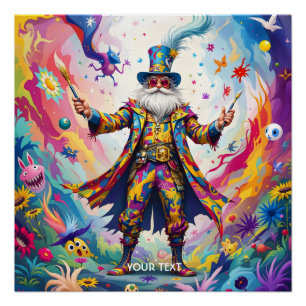 Fantasy Cute Abstract Vibrant Painter Poster