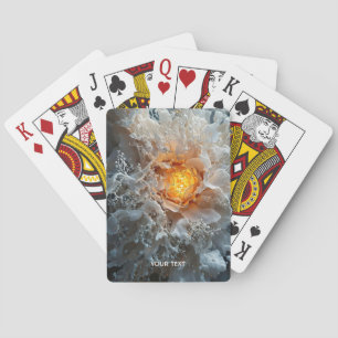 Fantasy Cute Abstract White Yellow Playing Cards