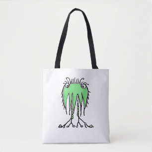 Fantasy cute alien drawing tote bag