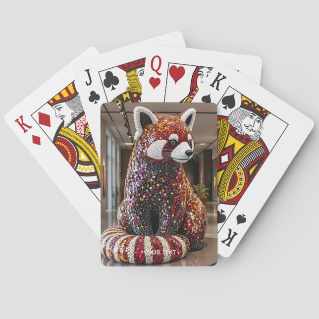 Fantasy Cute Art Deco Panda Playing Cards (Back)
