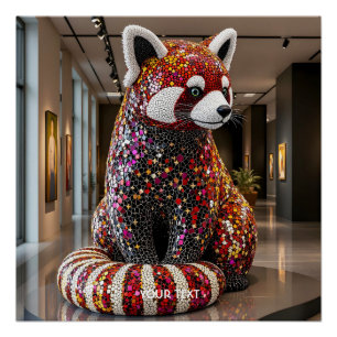 Fantasy Cute Art Deco Panda Poster
