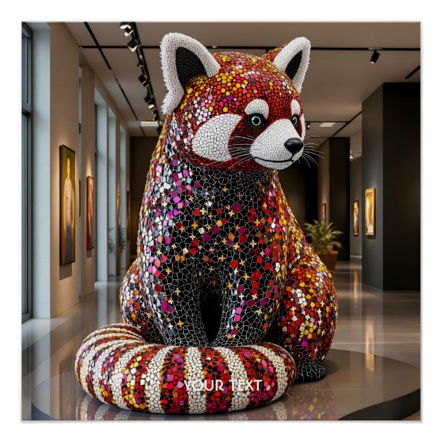 Fantasy Cute Art Deco Panda Poster (Front)