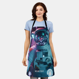 Fantasy Cute Astronaut Jellyfish Space Apron