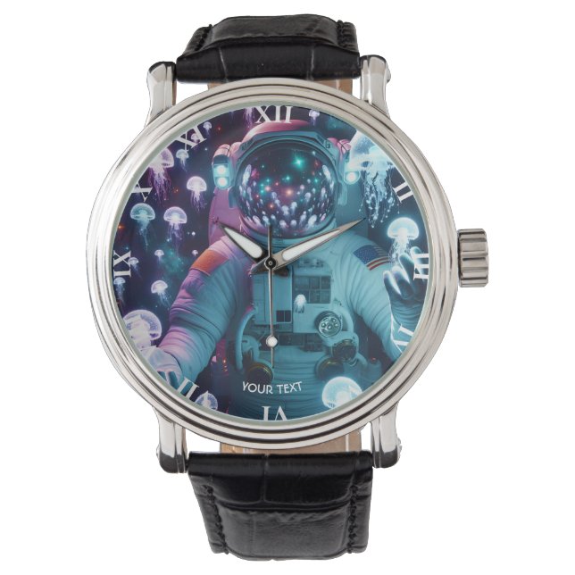 Fantasy Cute  Astronaut Jellyfish Space Watch (Front)