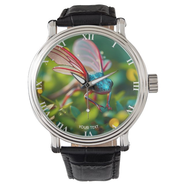 Fantasy Cute Axolotl With Wings Watch (Front)