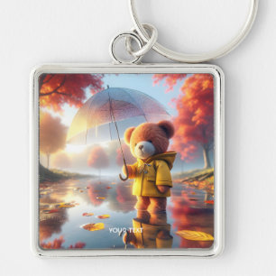 Fantasy Cute Baby Bear Umbrella Key Ring