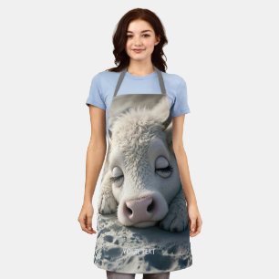 Fantasy Cute Baby Cow Sleeping Apron