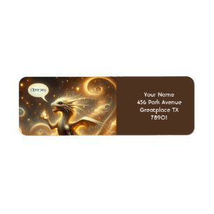 Fantasy Cute Baby Dragon Love Return Address Label