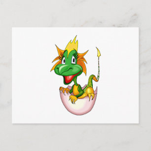 Fantasy Cute Baby Dragon Postcard