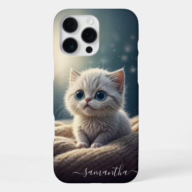 Fantasy Cute Baby Kitty Cat Lover's Personalised iPhone Case (Back)