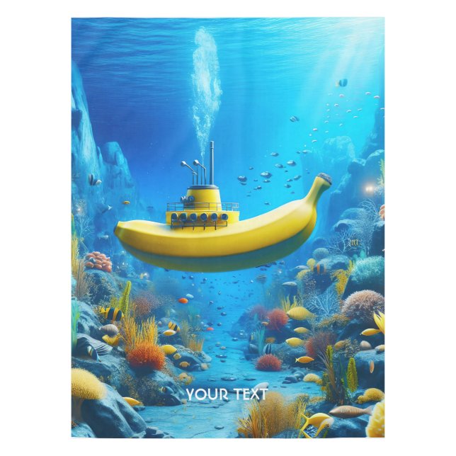 Fantasy Cute Banana Under Water Tablecloth (Front)