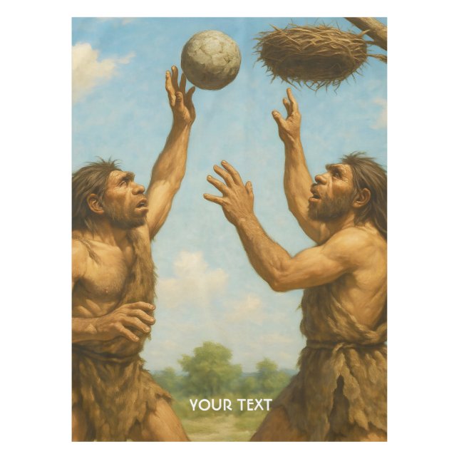 Fantasy Cute Basketball Prehistoric Final Tablecloth (Front)