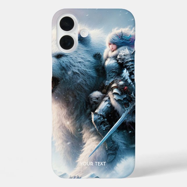 Fantasy Cute Bear Female Warrior Case-Mate iPhone Case (Back)