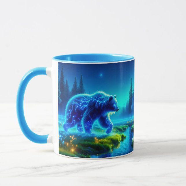 Fantasy Cute Bear River Meadow Mug (Left)